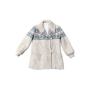 Alafoss of Iceland Vintage Fully Lined Hand Knit Wool Sweater Jacket vintage